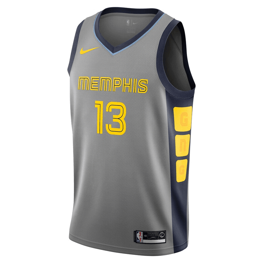 Alternative view of Jaren Jackson Jr. 13 Memphis Grizzlies City Edition Swingman Men Jersey - Gray - JS941 