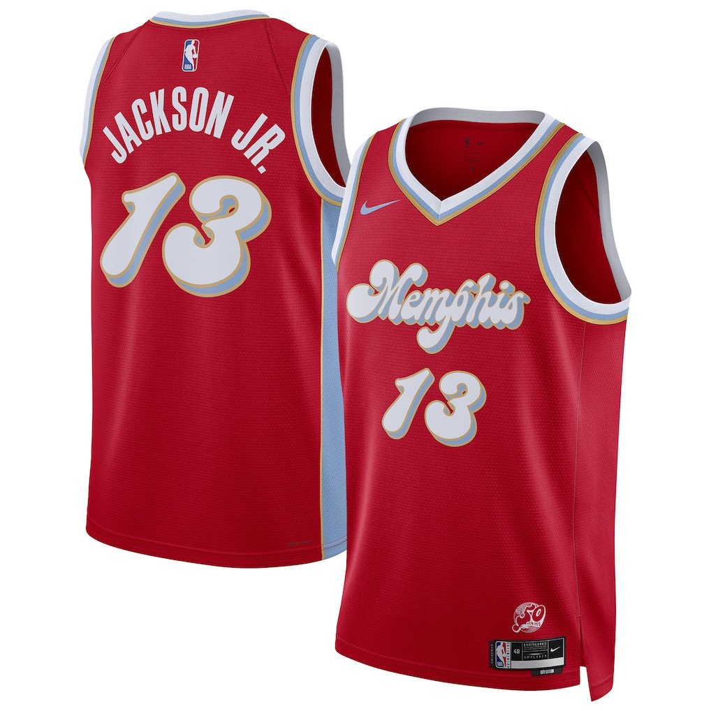 Jaren Jackson Jr. 13 Memphis Grizzlies Unisex 2024/25 Swingman Player Jersey - City Edition - Red - JS544 