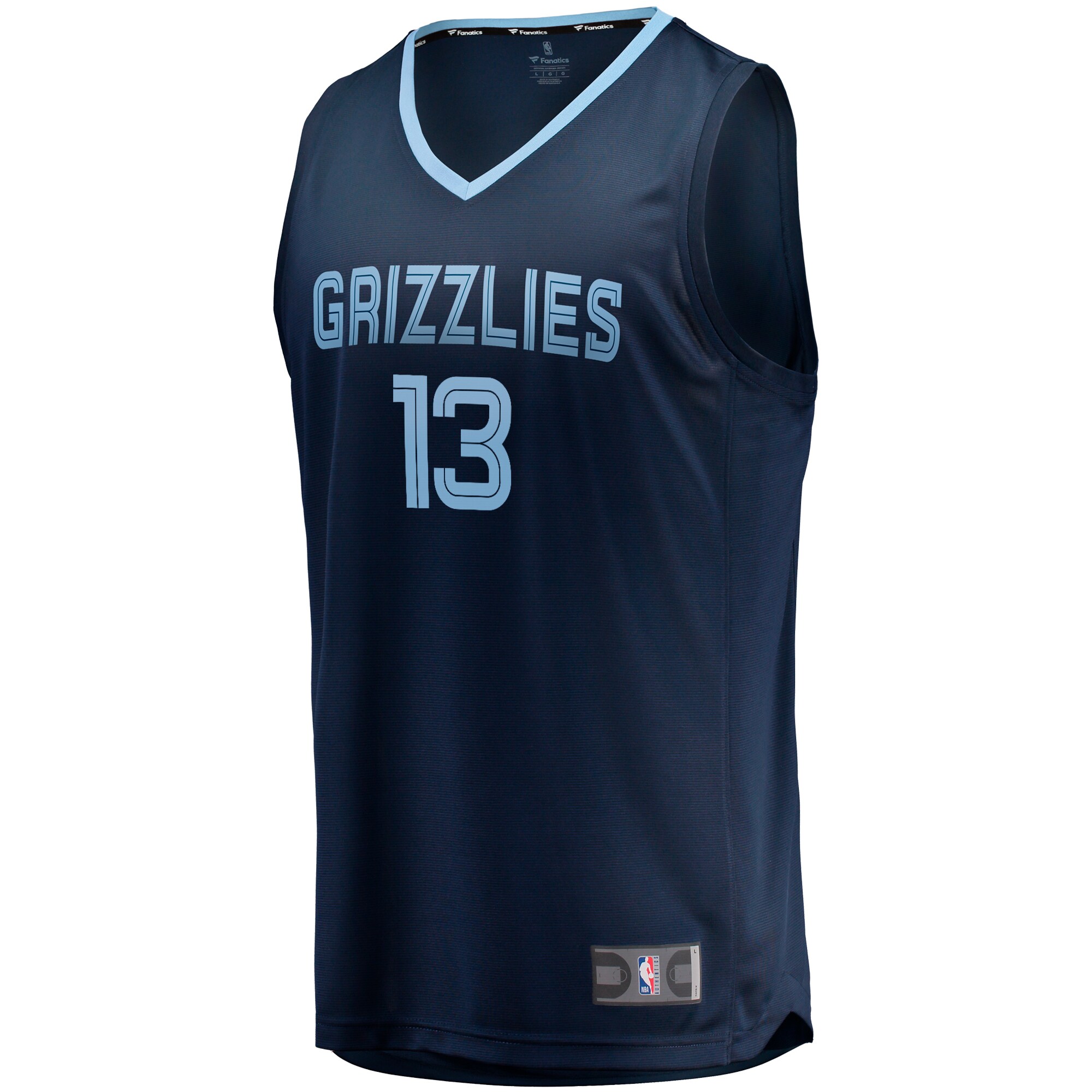 Alternative view of Jaren Jackson Jr. Memphis Grizzlies Fanatics Fast Break Replica Jersey - Icon Edition - Navy