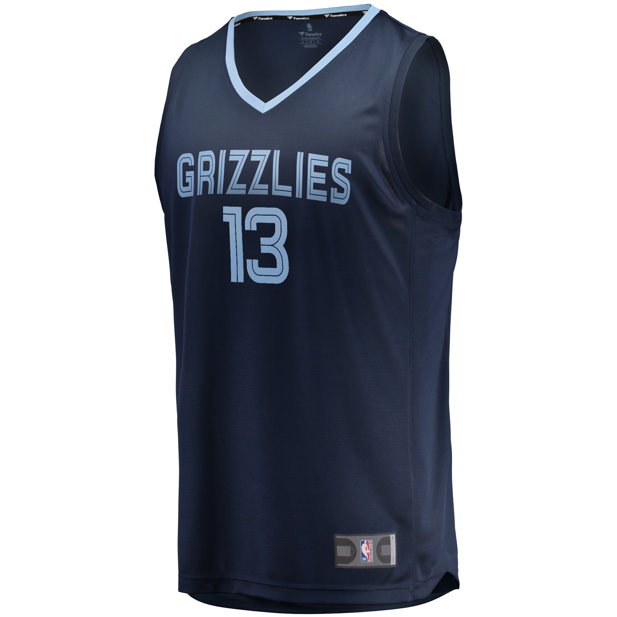 Alternative view of Jaren Jackson Jr. Memphis Grizzlies Fanatics Youth 2021/22 Fast Break Replica Jersey - Icon Edition - Navy