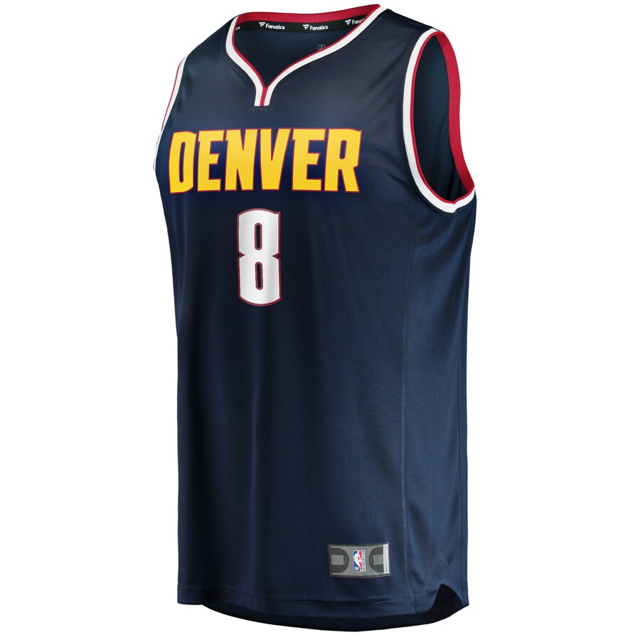 Alternative view of Jarred Vanderbilt Denver Nuggets Fanatics Branded Youth Fast Break Player Jersey - Icon Edition - Navy