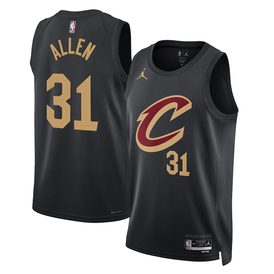 Jarrett Allen 31 Cleveland Cavaliers Unisex Swingman Jersey - Statement Edition - Black - JS889