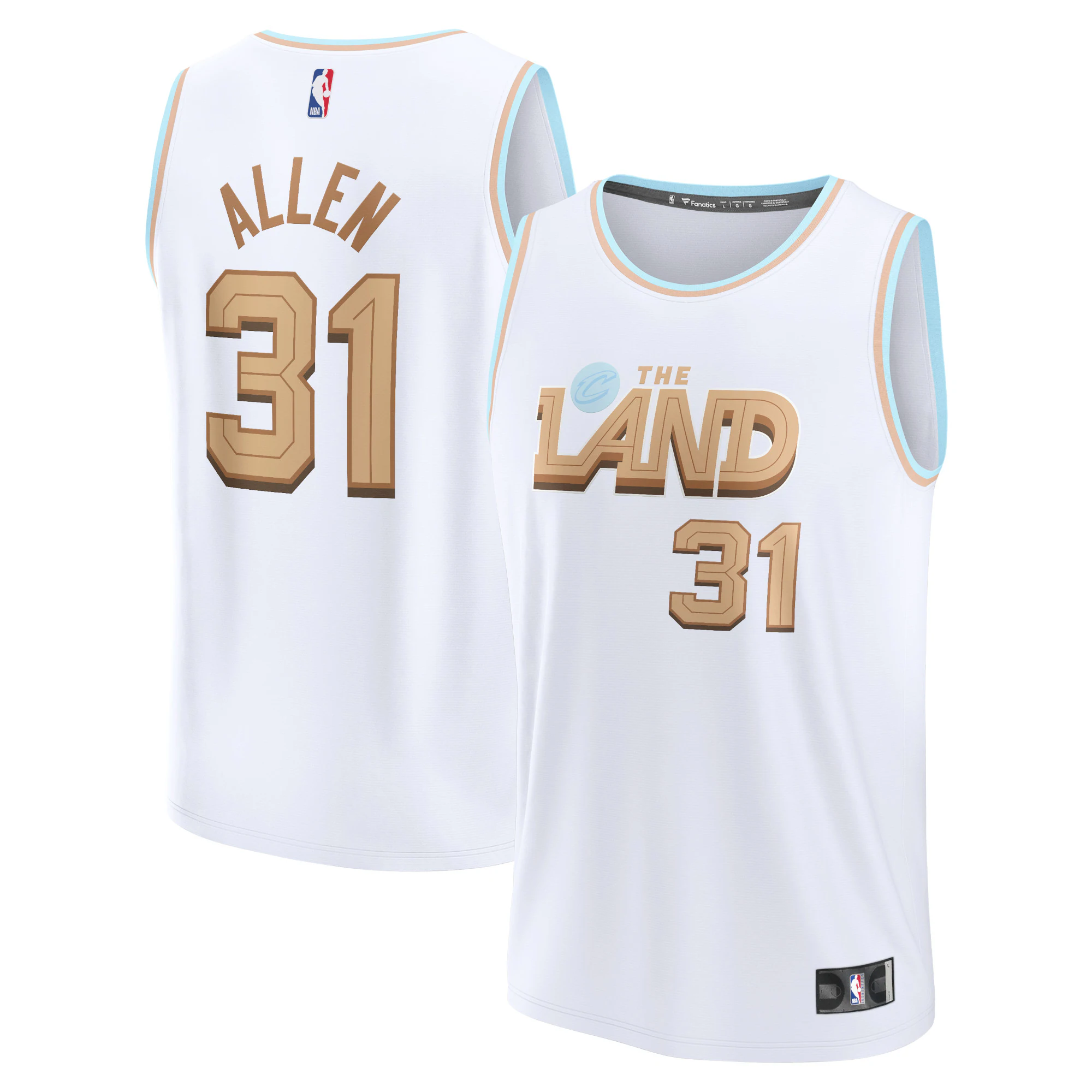 Jarrett Allen Cleveland Cavaliers Fanatics Branded 2022/23 Fastbreak Jersey - City Edition - White