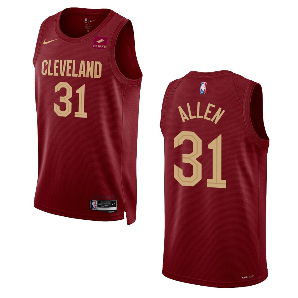 Jarrett Allen Wine Icon 2022-23 Cleveland Cavaliers Swingman Jersey