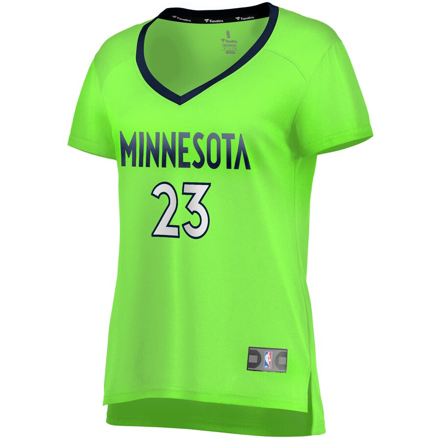 Alternative view of Jarrett Culver Minnesota Timberwolves Fanatics Branded Women’s Fast Break Replica Jersey Green – Statement Edition