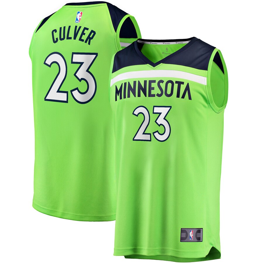 Jarrett Culver Minnesota Timberwolves Fanatics Branded Youth Fast Break Replica Jersey Green - Statement Edition
