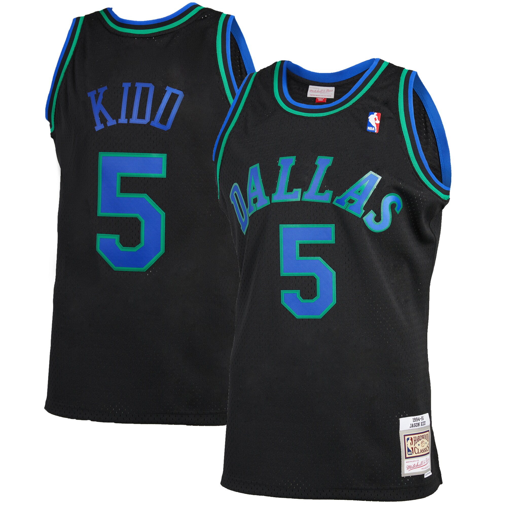 Alternative view of Jason Kidd Dallas Mavericks Mitchell & Ness 1994-95 Hardwood Classics Reload 2.0 Swingman Jersey - Black