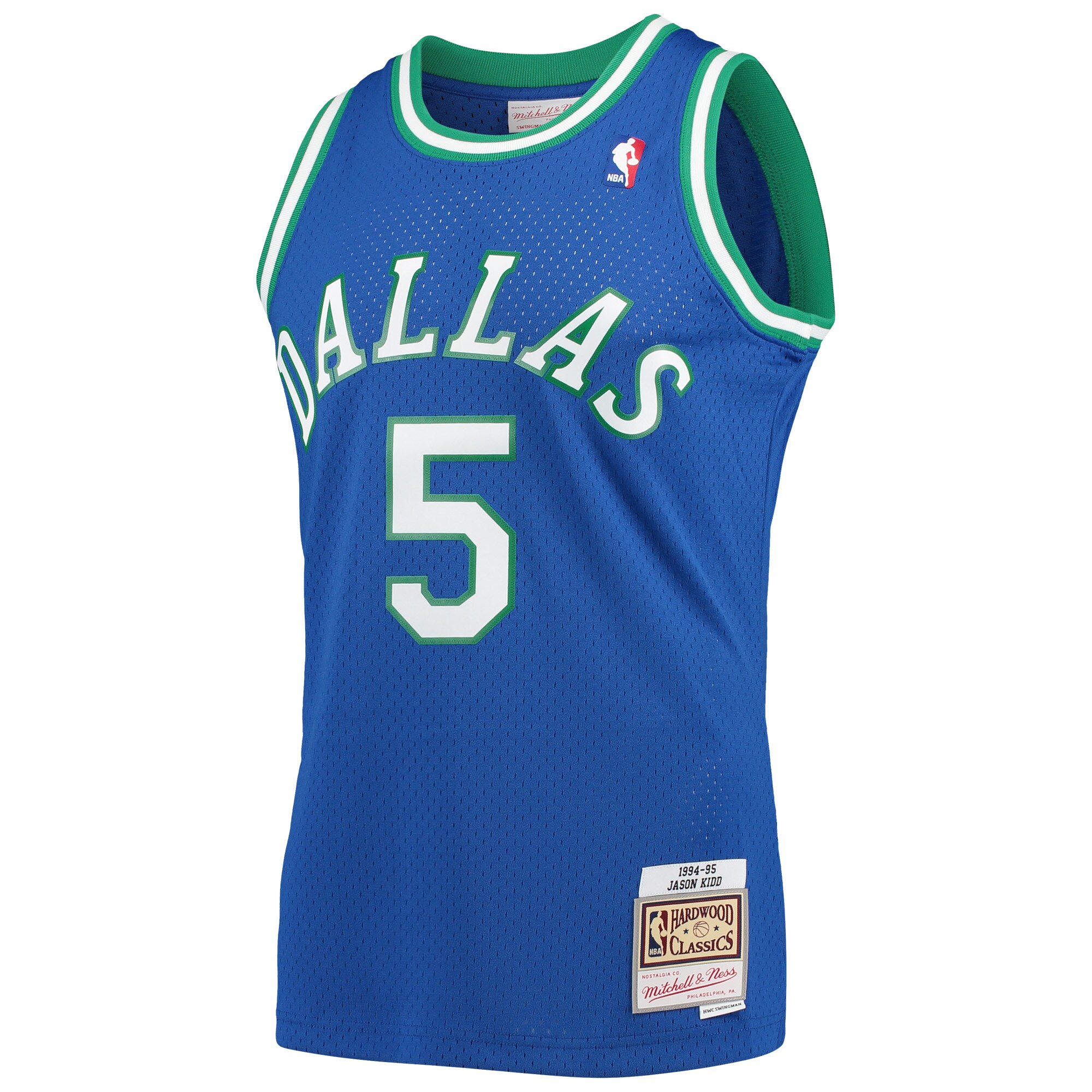 Alternative view of Jason Kidd Dallas Mavericks Mitchell & Ness 1994/95 Hardwood Classics Swingman Jersey - Blue