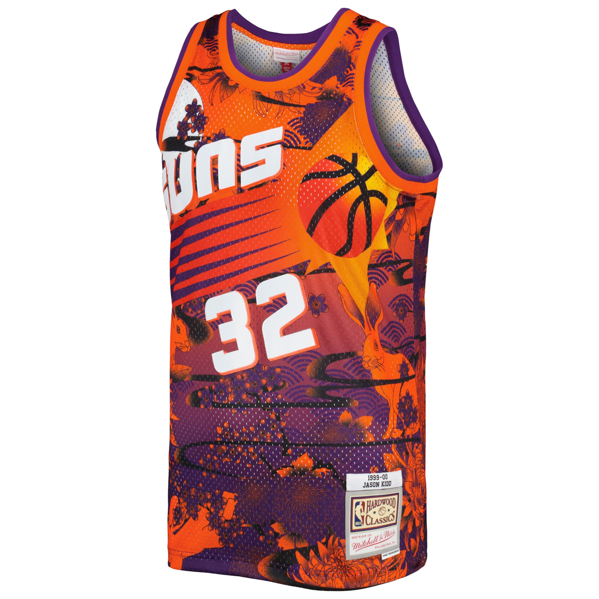 Alternative view of Jason Kidd Phoenix Suns Mitchell & Ness 1999/00 Hardwood Classics Lunar New Year Swingman Jersey - Orange