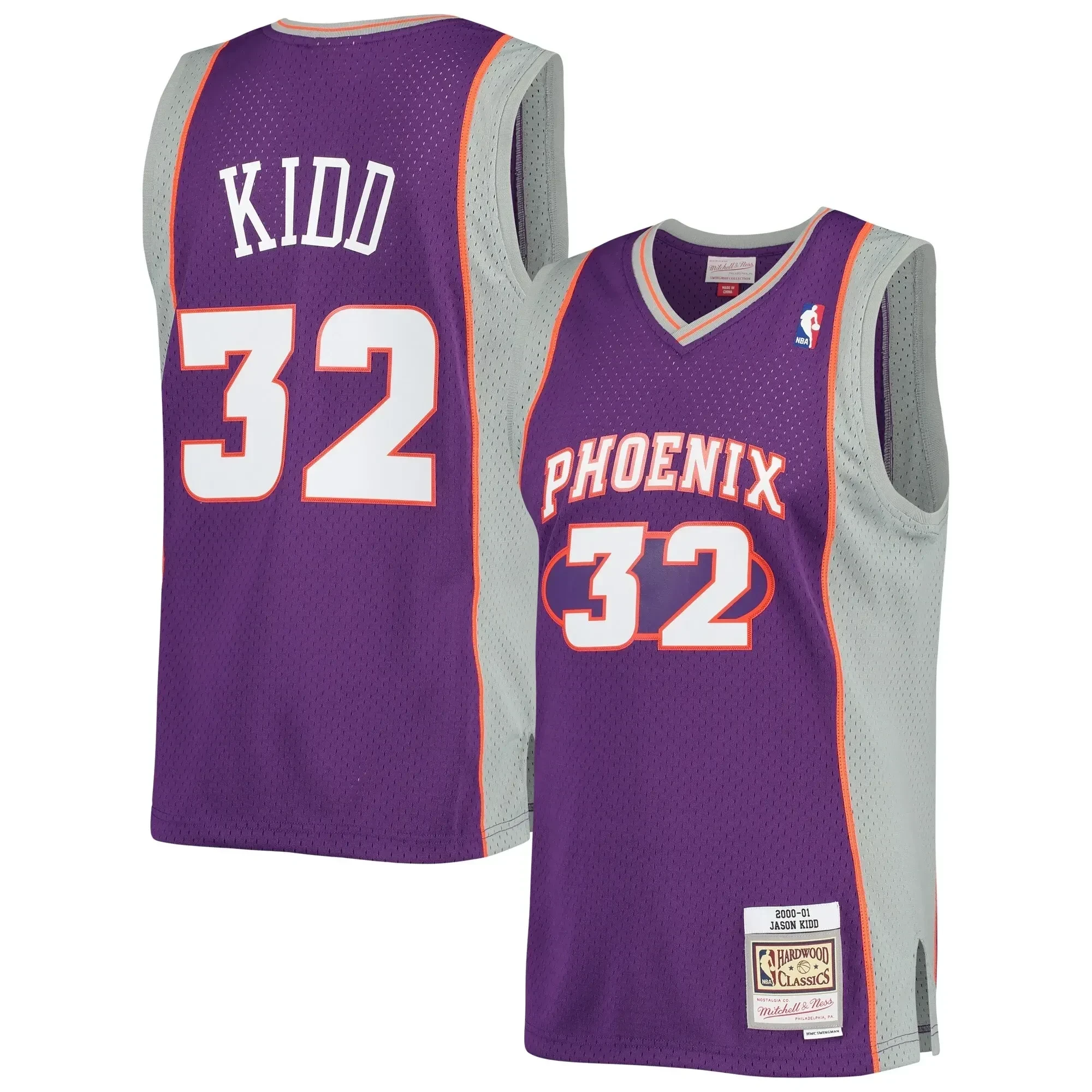 Jason Kidd Phoenix Suns Mitchell & Ness 2000-2001 Hardwood Classics Swingman Jersey - Purple - JS384 
