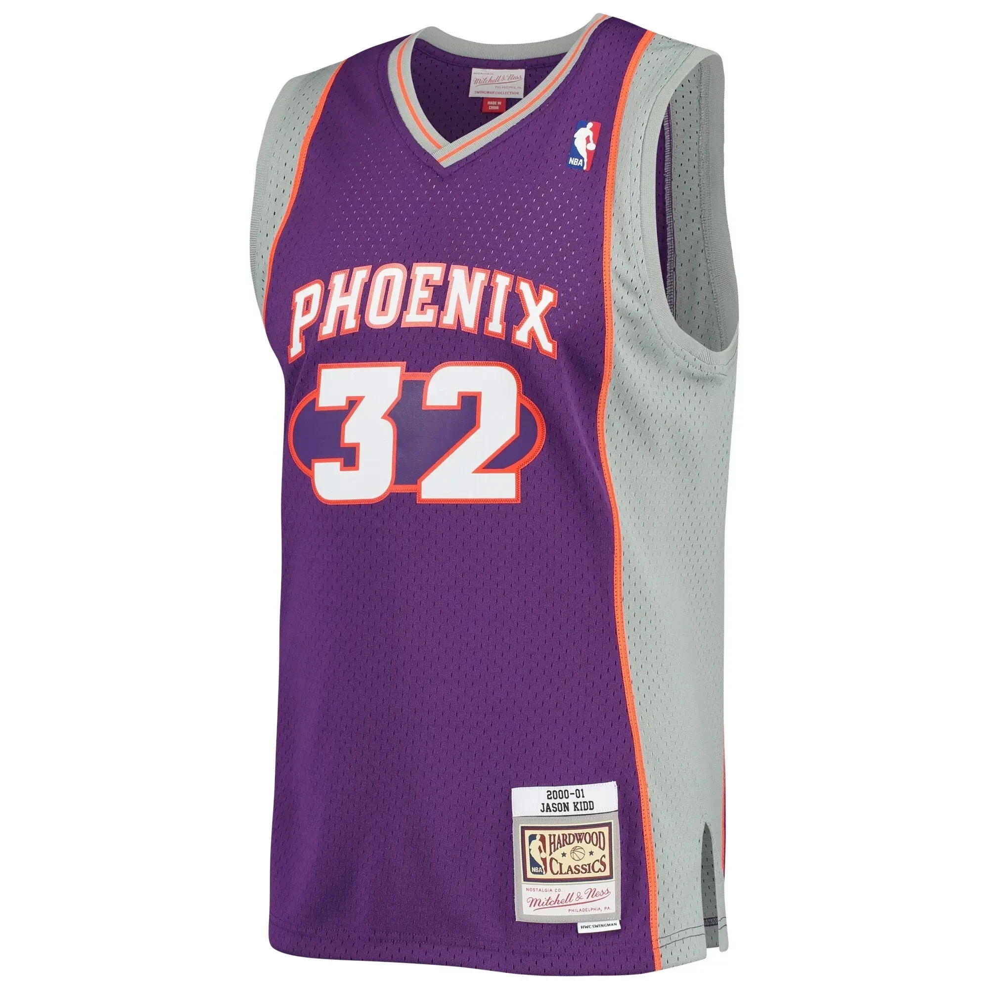 Alternative view of Jason Kidd Phoenix Suns Mitchell & Ness 2000-2001 Hardwood Classics Swingman Jersey - Purple - JS384 