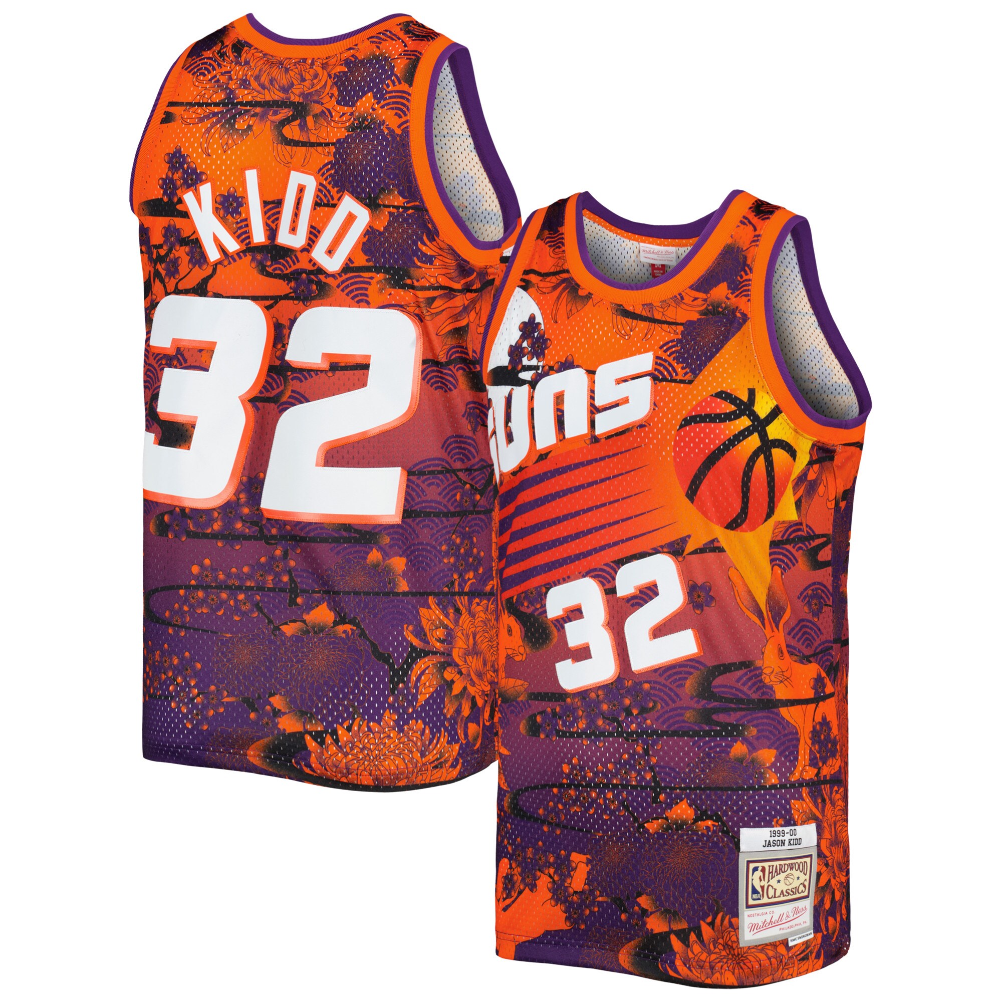 Alternative view of Jason Kidd Phoenix Suns Mitchell & Ness Hardwood Classics Lunar New Year Swingman Jersey - Orange