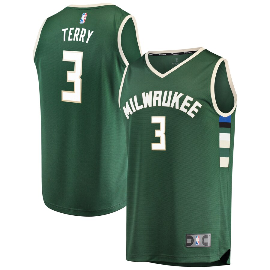 Jason Terry Milwaukee Bucks Fanatics Branded Youth Fast Break Player Jersey Green - Icon Edition