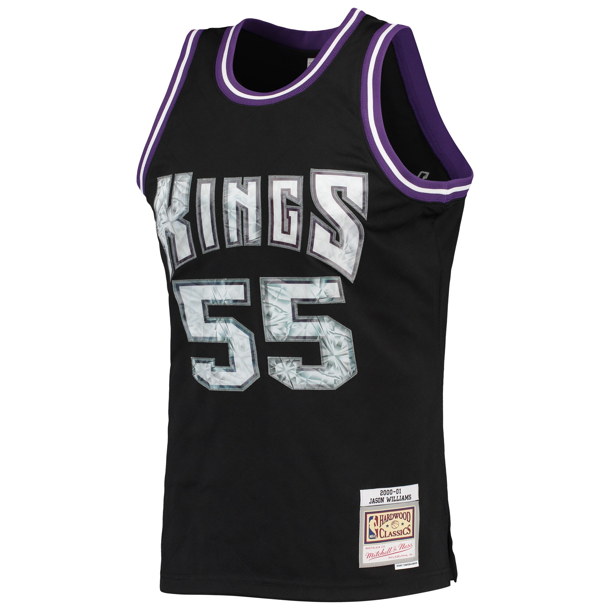 Alternative view of Jason Williams Sacramento Kings Mitchell & Ness 2000/01 Hardwood Classics Nba 75th Anniversary Diamond Swingman Jersey - Black