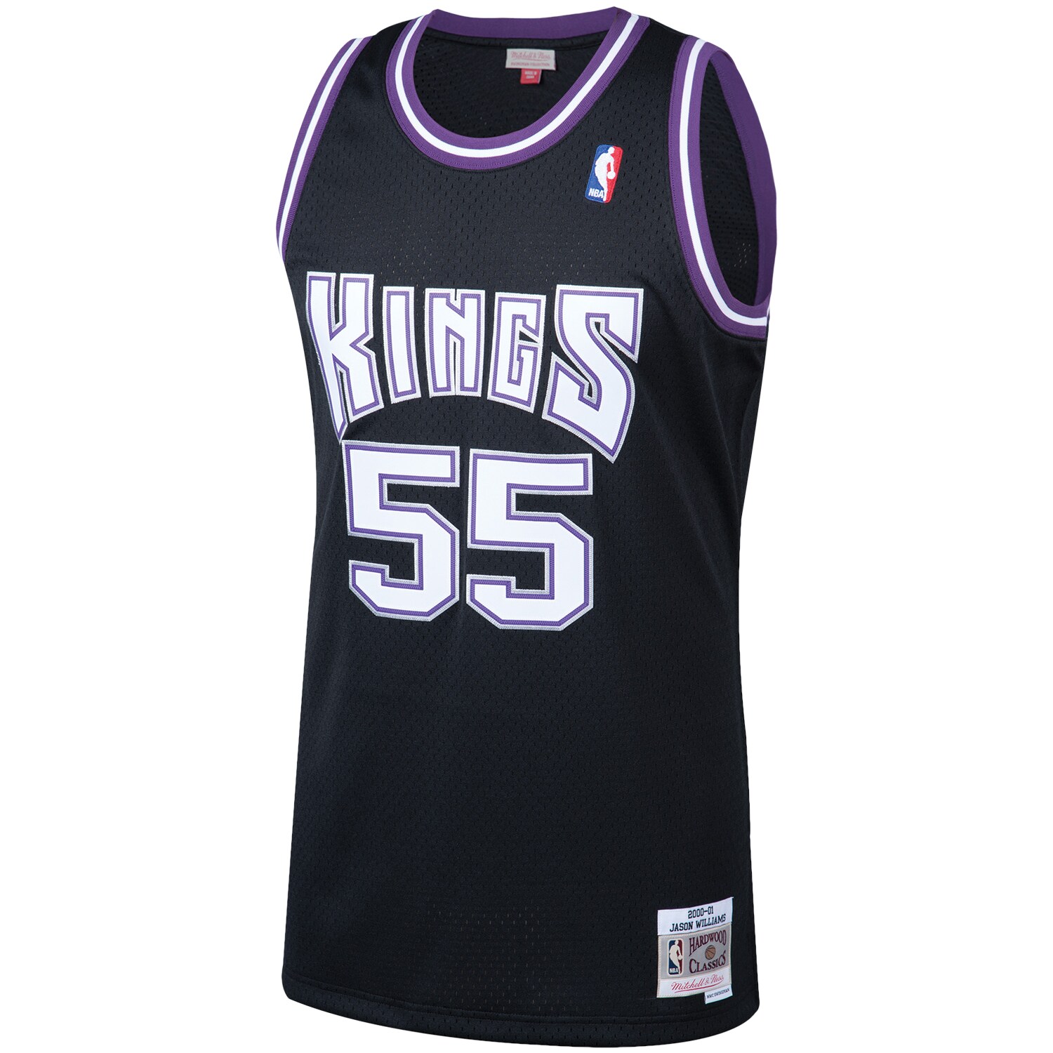 Alternative view of Jason Williams Sacramento Kings Mitchell & Ness 2000/01 Hardwood Classics Swingman Jersey - Black