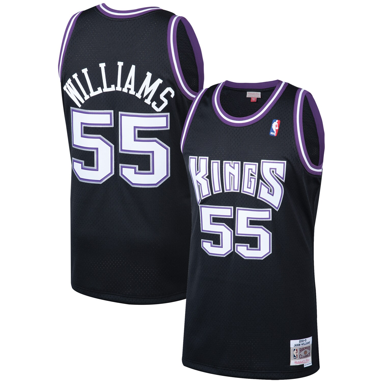 Jason Williams Sacramento Kings Mitchell & Ness 2000/01 Hardwood Classics Swingman Jersey - Black