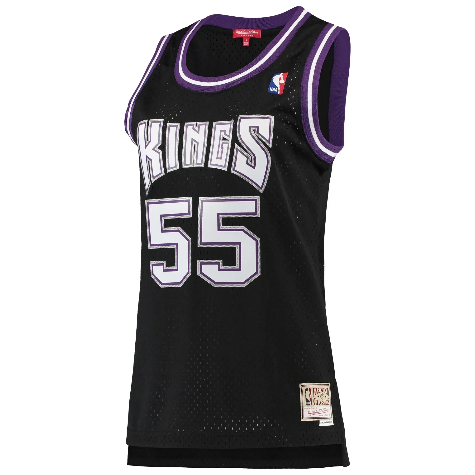 Alternative view of Jason Williams Sacramento Kings Mitchell & Ness Women's 2000-01 Hardwood Classics Swingman Jersey - Black - JS668 