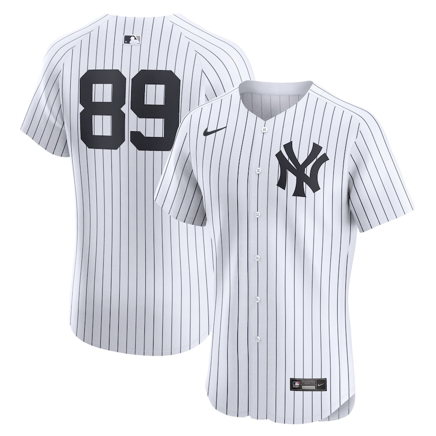 Jasson Dominguez 89 New York Yankees Home Elite Player Men Jersey - White 