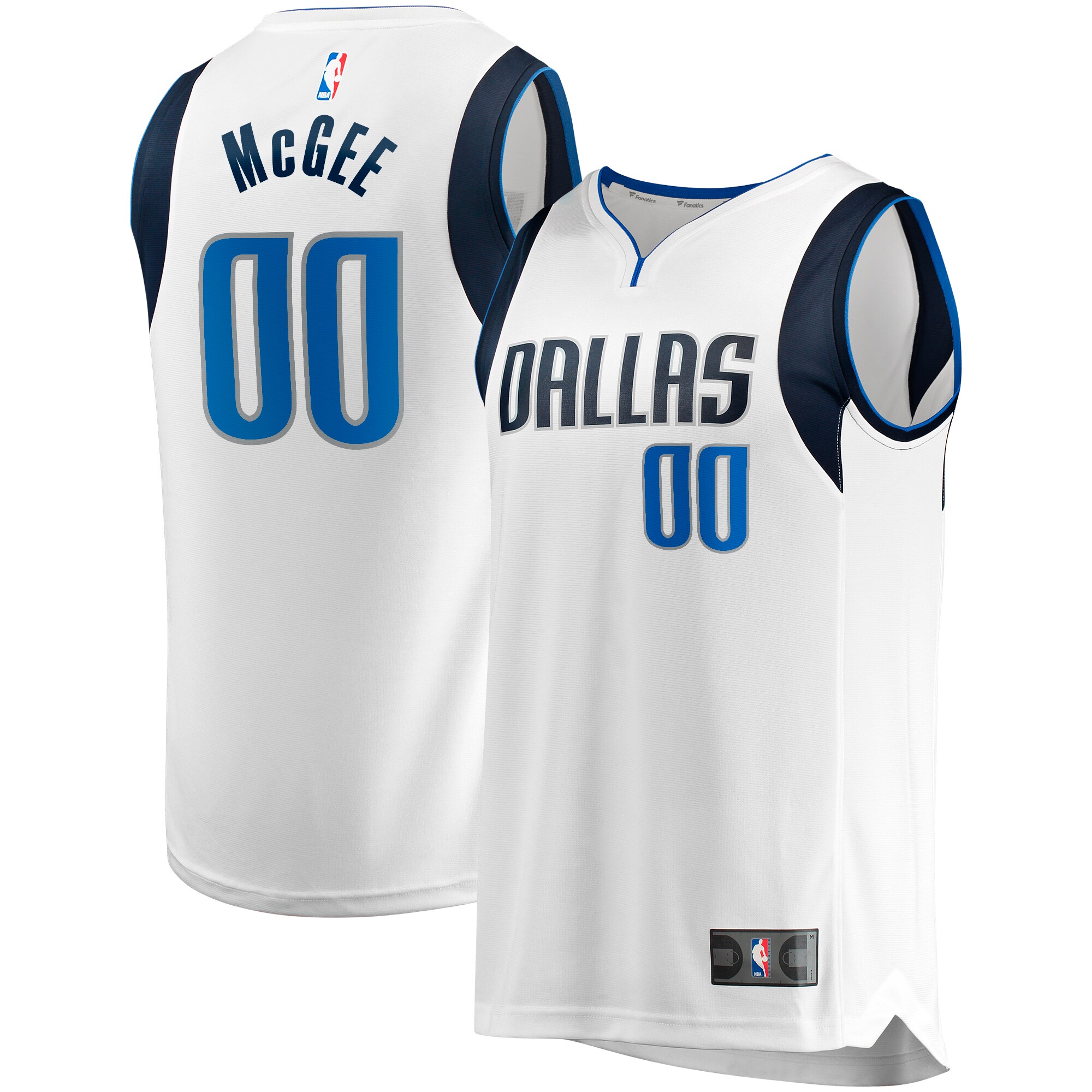 Alternative view of Javale Mcgee Dallas Mavericks Fanatics Branded Fast Break Player Jersey - Association Edition - White