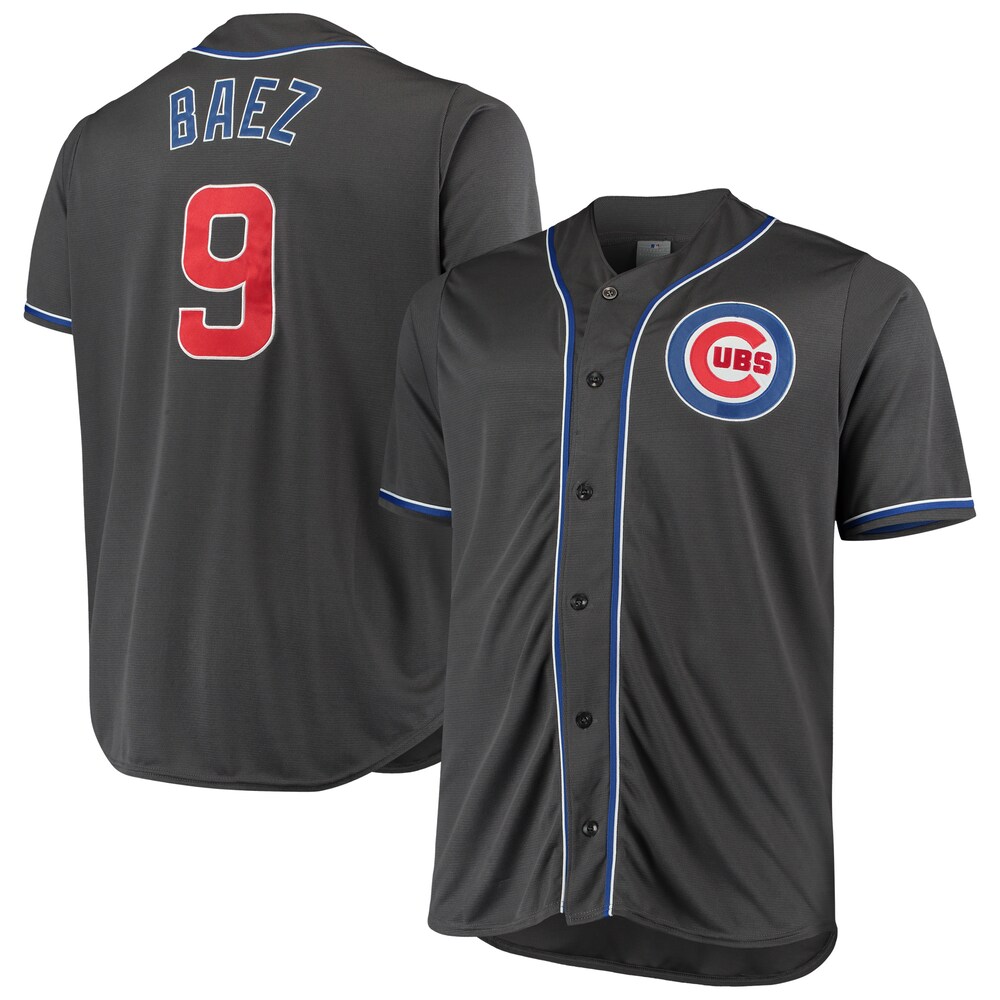 Javier Baez Chicago Cubs Big & Tall Fashion Player Jersey - Charcoal