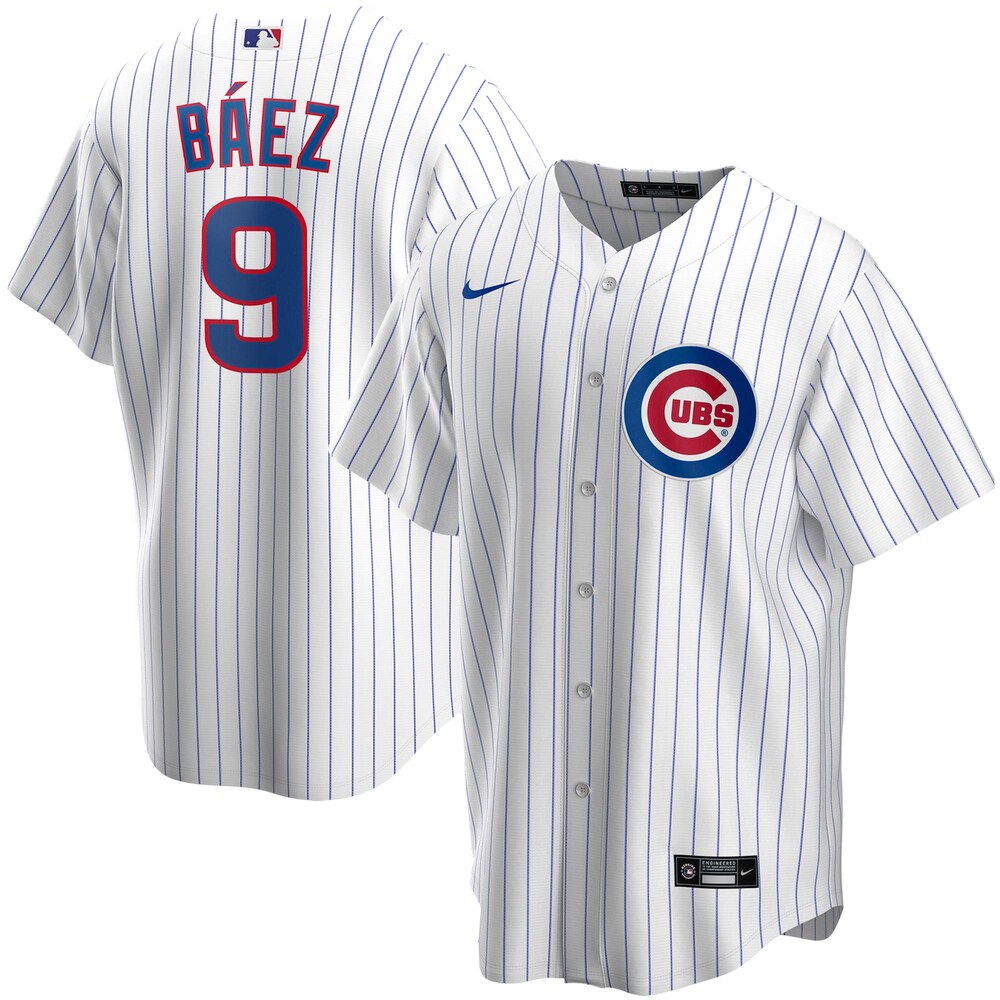 Javier Baez Chicago Cubs Home 2020 Player Jersey - White Color