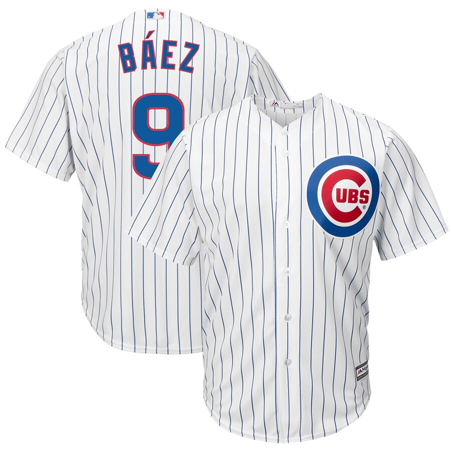 Javier Baez Chicago Cubs Majestic Cool Base Player Jersey – White