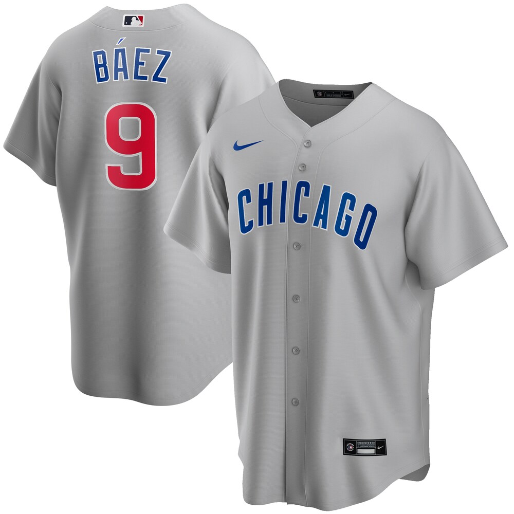 Javier Baez Chicago Cubs Road 2020 Player Jersey - Gray