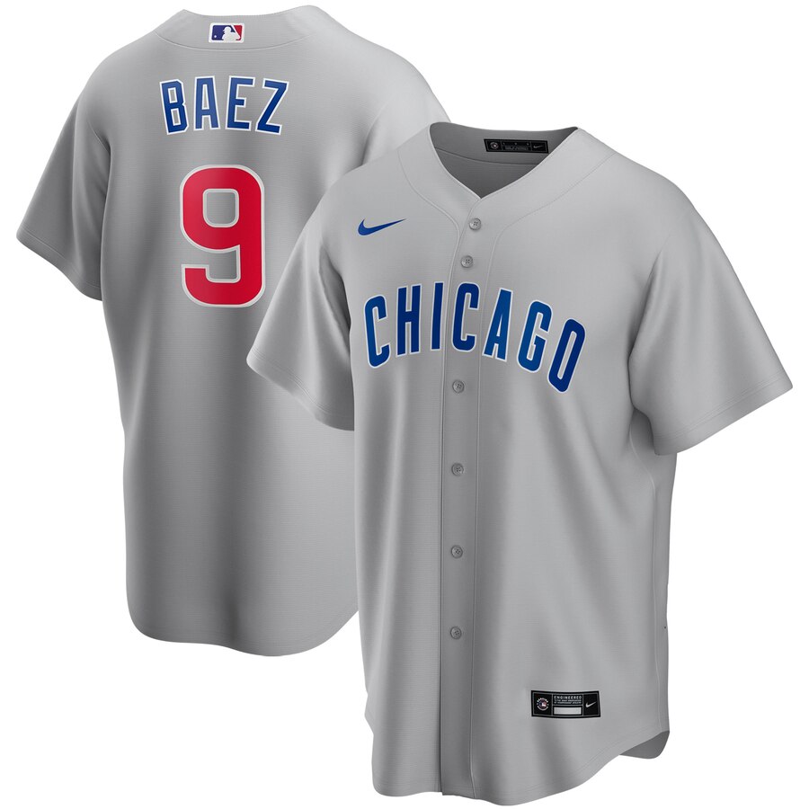 Javier Baez Chicago Cubs Road 2020 Replica Player Jersey ÃƒÂ¢Ã¢â€šÂ¬Ã¢â‚¬Å“ Gray
