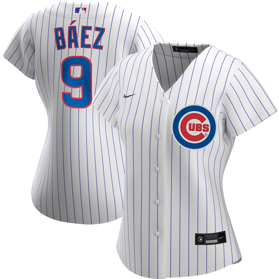 Javier Baez Chicago Cubs Women's Home 2020 Replica Player Jersey ÃƒÂ¢Ã¢â€šÂ¬Ã¢â‚¬Å“ White