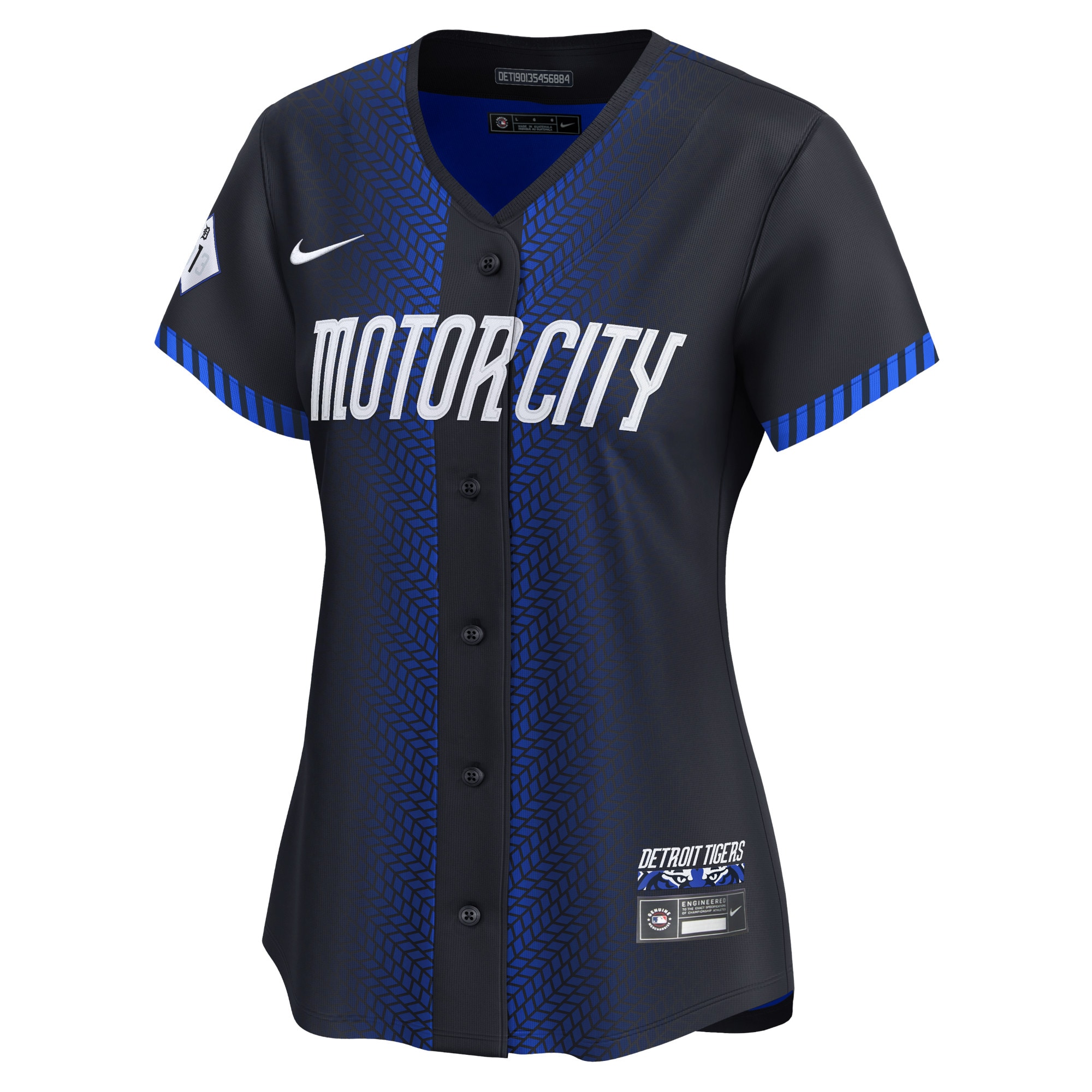 Alternative view of Javier Baez Detroit Tigers Women's 2024 City Connect Limited Jersey - Navy