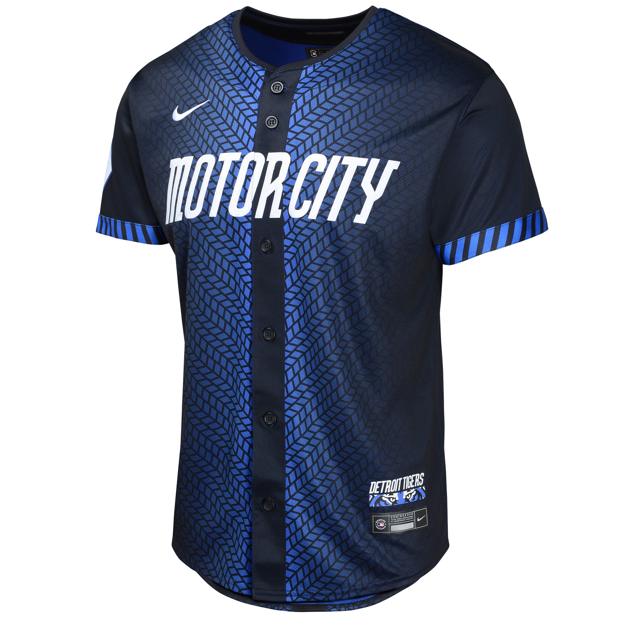 Alternative view of Javier Baez Detroit Tigers Youth 2024 City Connect Limited Jersey - Navy