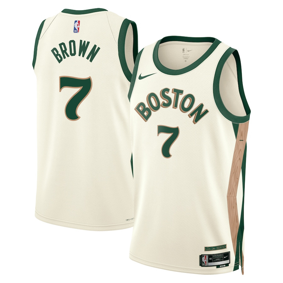 Jaylen Brown 7 Boston Celtics 2023/24 City Edition Swingman Jersey - White - JS584