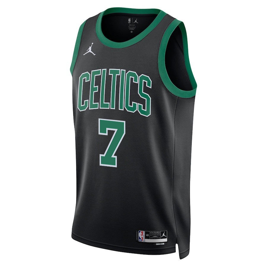 Alternative view of Jaylen Brown 7 Boston Celtics 2024 FINALS CHAMPIONS Swingman Jersey - Statement Edition - Black - JS645