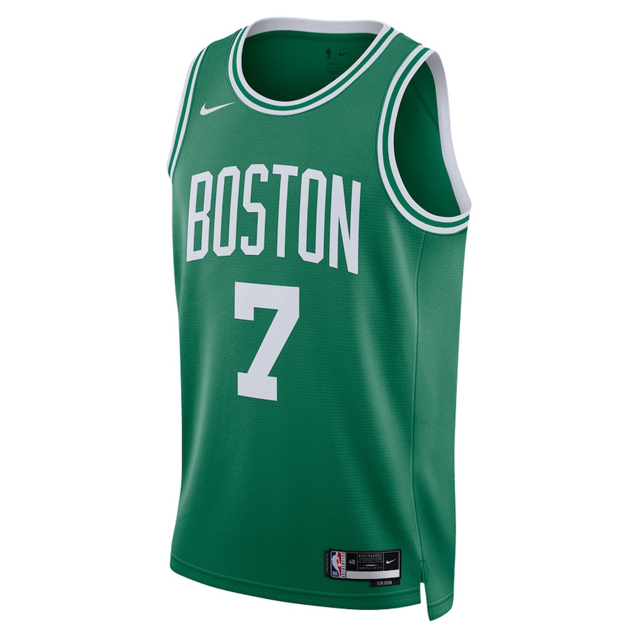 Alternative view of Jaylen Brown 7 Boston Celtics Unisex Swingman Jersey - Icon Edition - Kelly Green - JS742