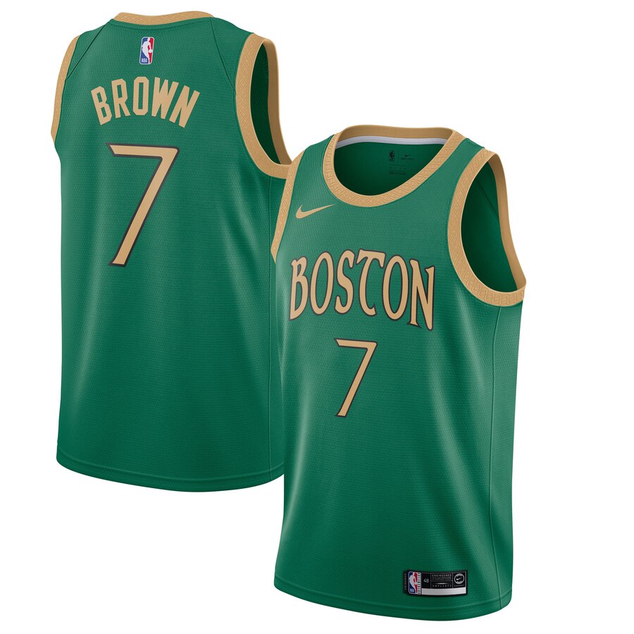 Jaylen Brown Boston Celtics 2019/20 Finished Swingman Jersey Green - City Edition
