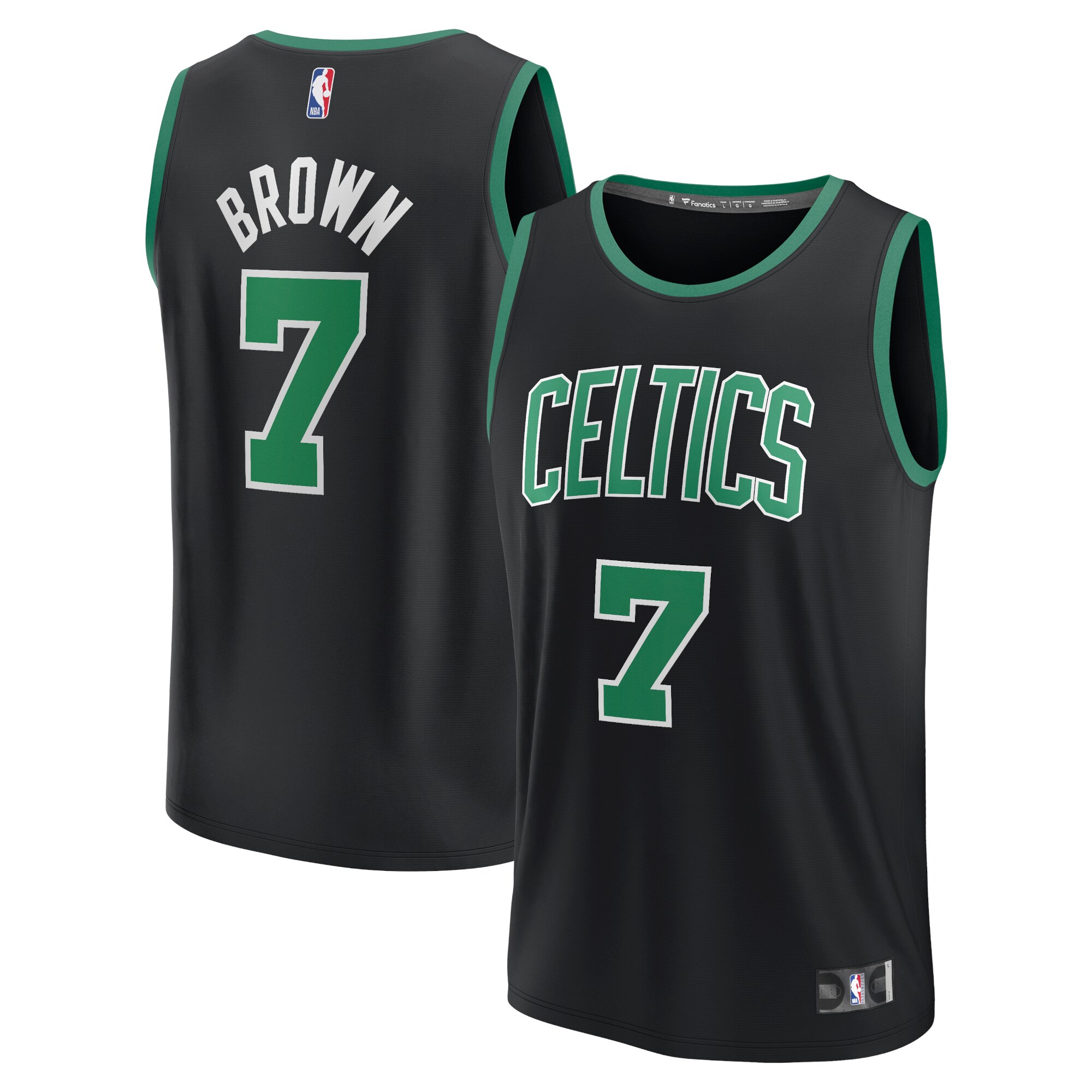Alternative view of Jaylen Brown Boston Celtics Fanatics Branded Youth Player Jersey - Statement Edition - Black
