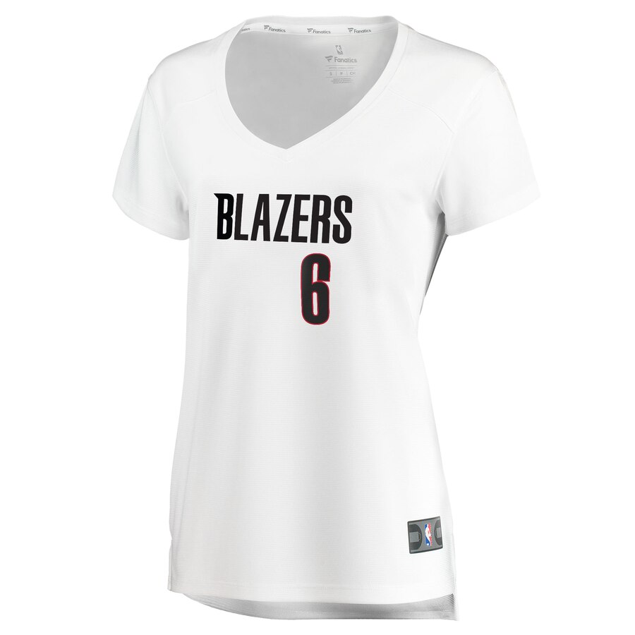 Alternative view of Jaylen Hoard Portland Trail Blazers Fanatics Branded Women's Fast Break Player Jersey - Association Edition - White