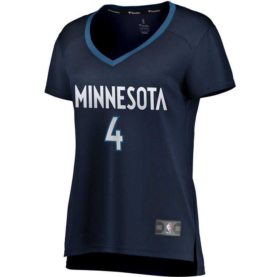 Alternative view of Jaylen Nowell Minnesota Timberwolves Fanatics Branded Women's Fast Break Replica Jersey Navy - Icon Edition