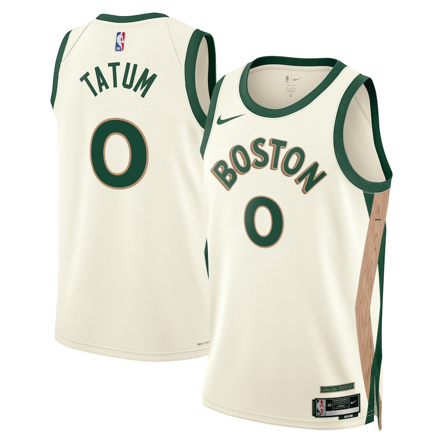Jayson Tatum 0 Boston Celtics 2023/24 City Edition Swingman Jersey - White - JS823