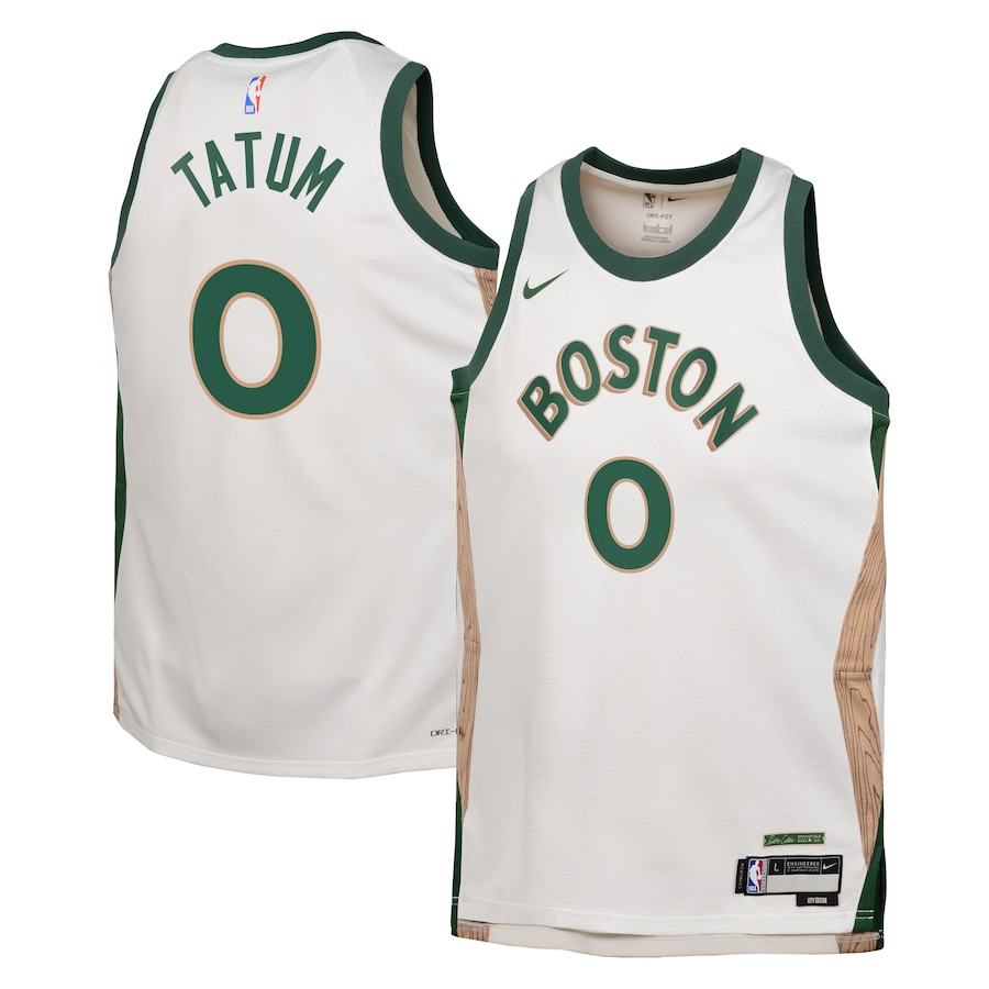 Jayson Tatum 0 Boston Celtics 2023/24 City Edition Swingman YOUTH Jersey - White - JS242