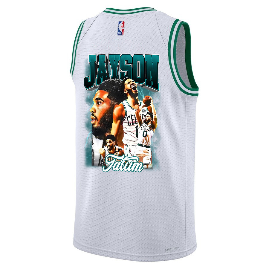 Alternative view of Jayson Tatum 0 Boston Celtics 2024 Legacy of The Legend Swingman Jersey - Final Champions Patch - White - JS268