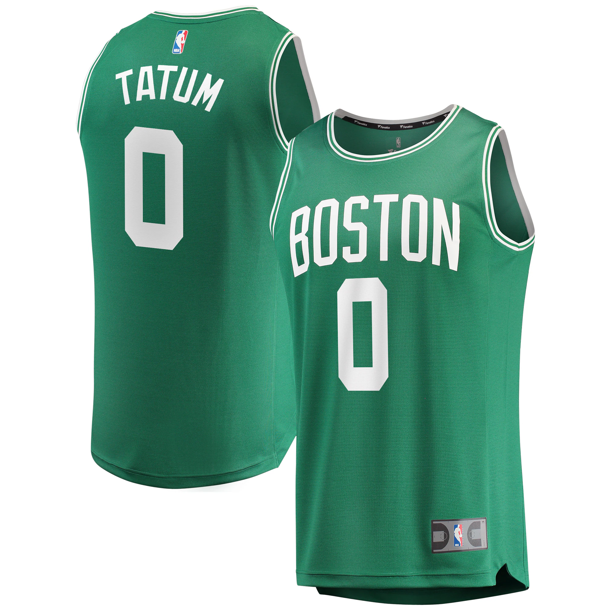 Alternative view of Jayson Tatum Boston Celtics Fanatics Branded Fast Break Replica Jersey Kelly Green - Icon Edition