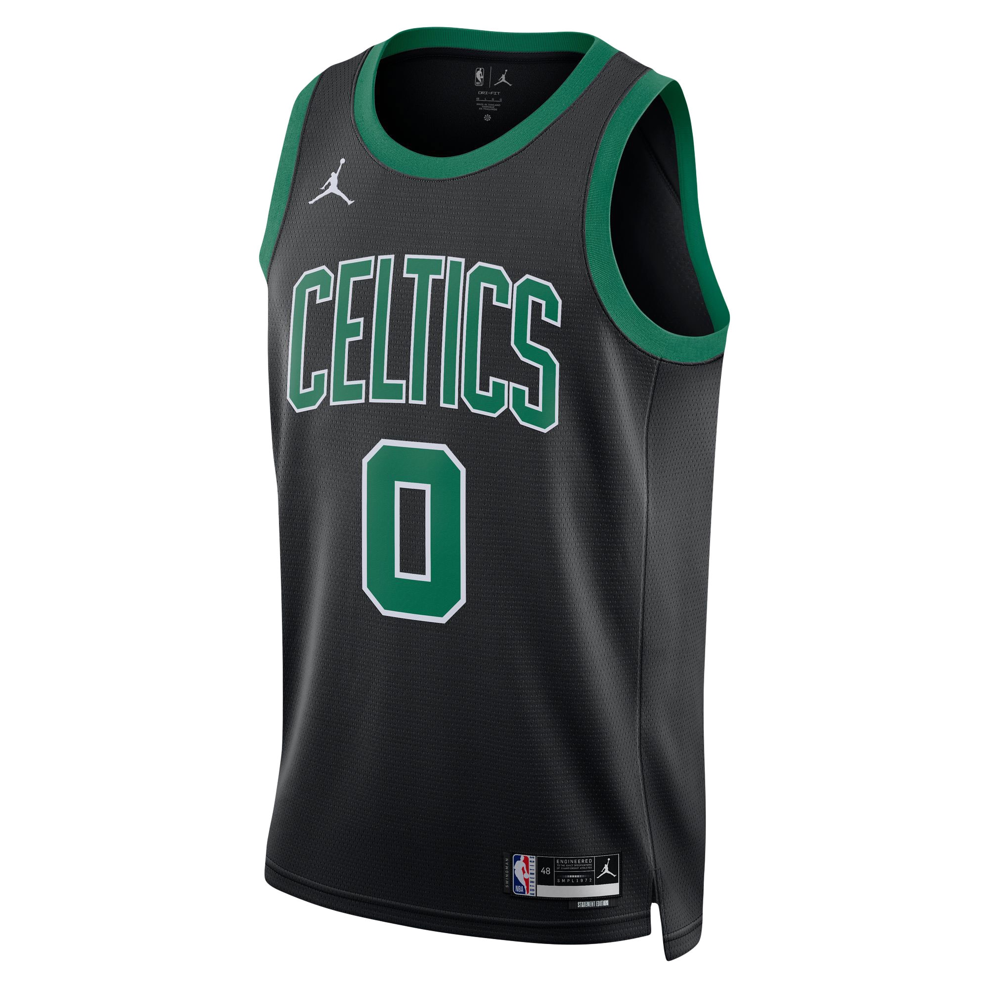 Alternative view of Jayson Tatum Boston Celtics Jordan Brand Unisex Swingman Jersey - Statement Edition - Black