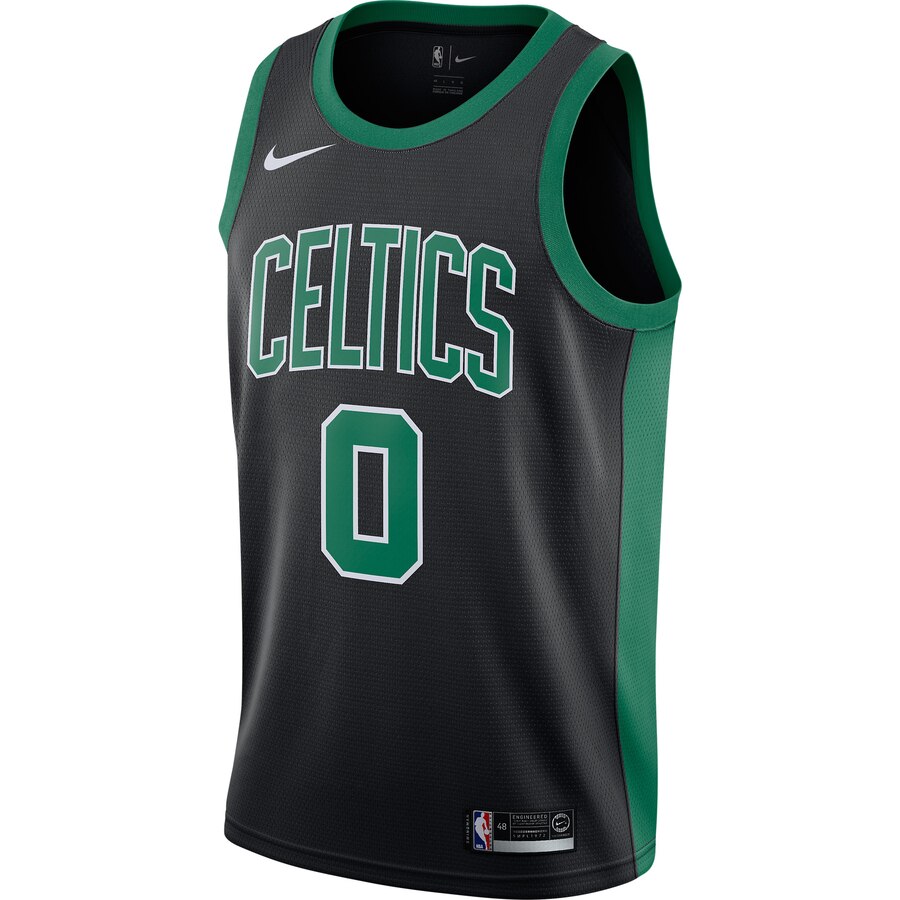 Alternative view of Jayson Tatum Boston Celtics Replica Swingman Jersey - Statement Edition - Black