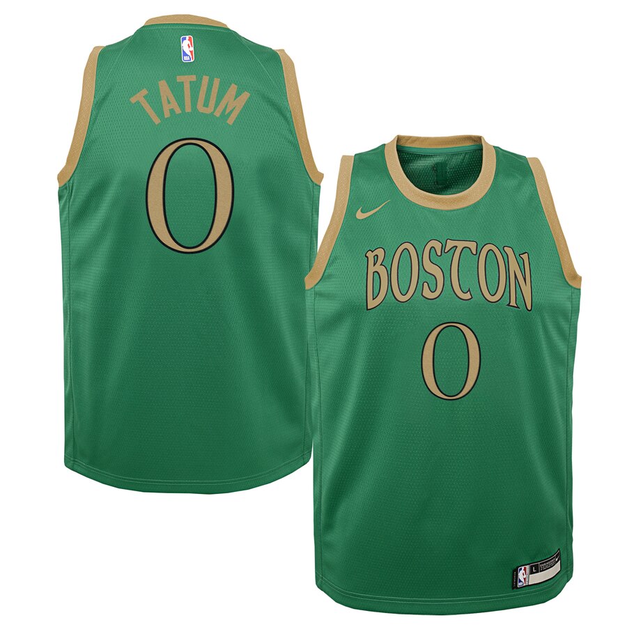 Jayson Tatum Boston Celtics Youth Swingman Jersey Green - City Edition