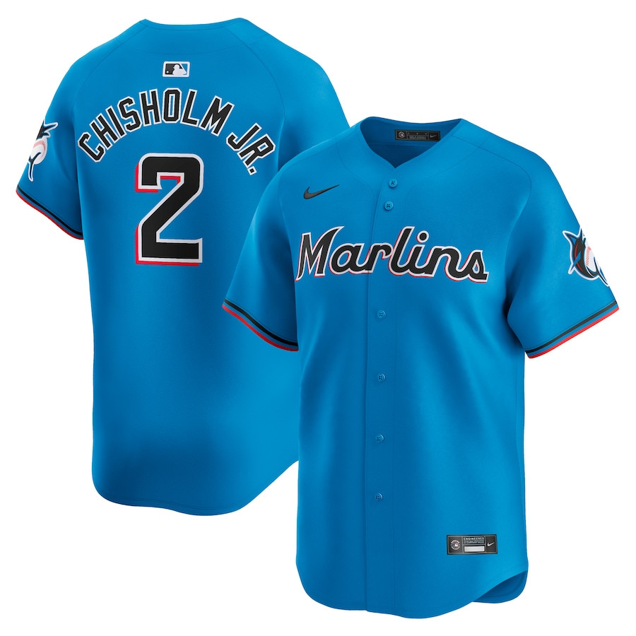 Jazz Chisholm Jr. 2 Miami Marlins Alternate Limited Men Jersey - Blue 