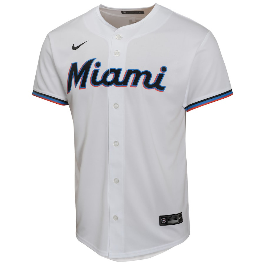 Alternative view of Jazz Chisholm Jr. 2 Miami Marlins Home Game YOUTH Jersey - White 