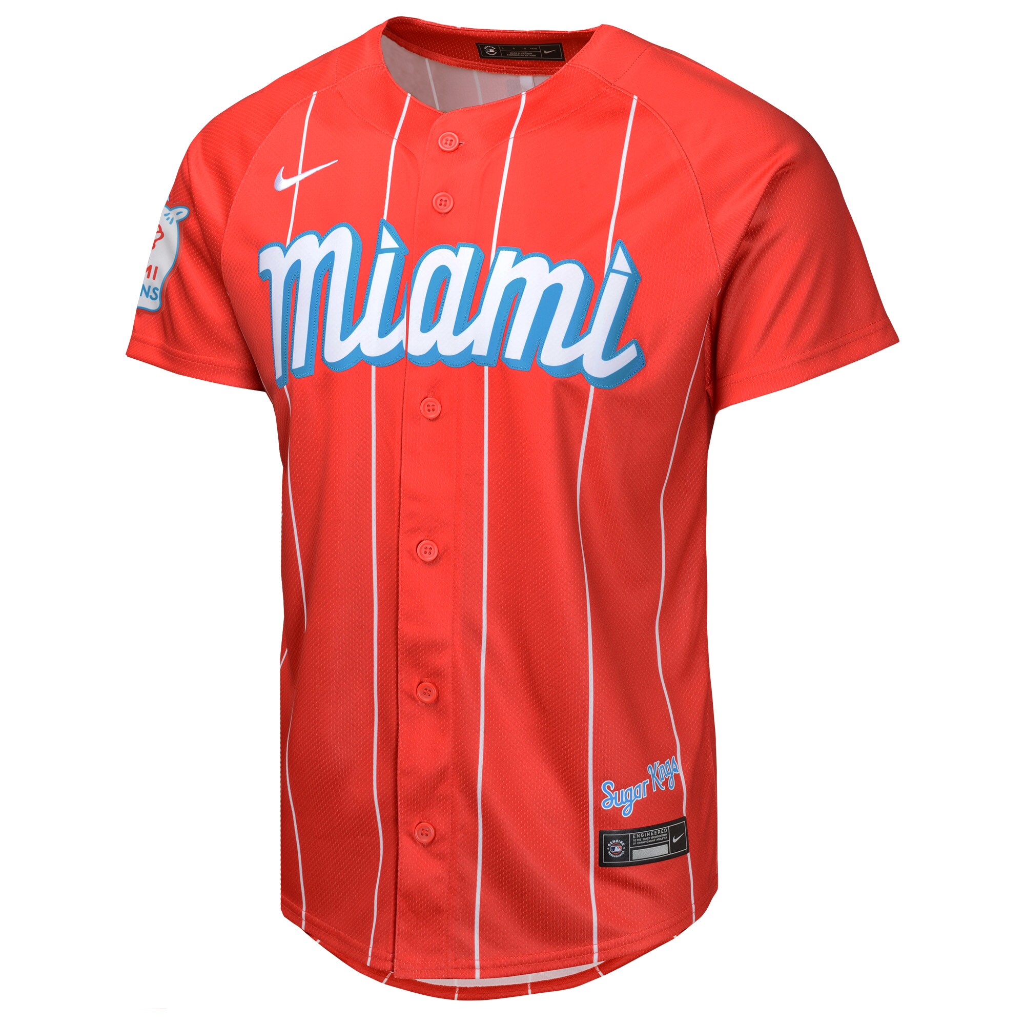 Alternative view of Jazz Chisholm Jr. Miami Marlins Youth City Connect Limited Player Jersey - Red