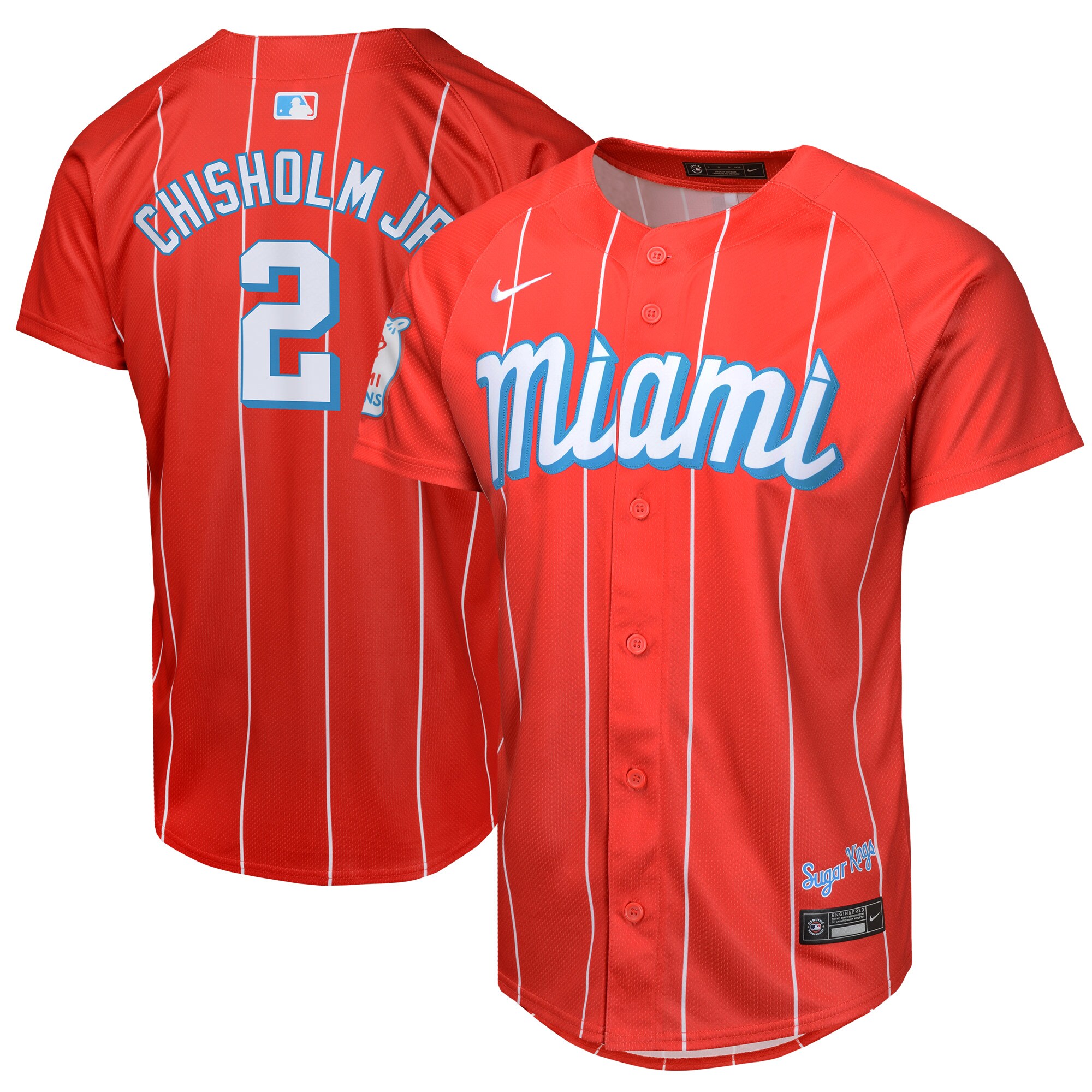 Jazz Chisholm Jr. Miami Marlins Youth City Connect Limited Player Jersey - Red