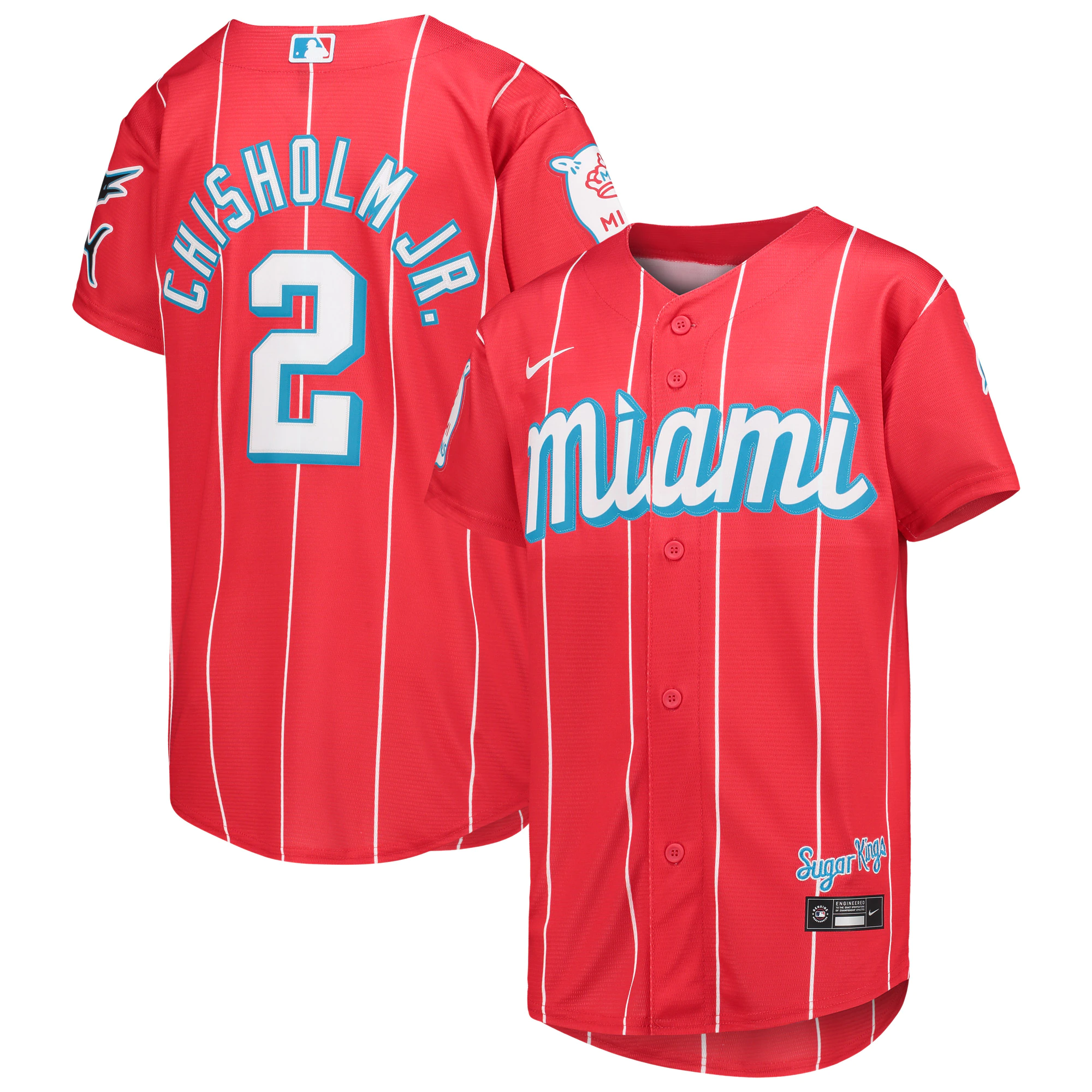 Jazz Chisholm Jr. Miami Marlins Youth City Connect Replica Player Jersey - Red